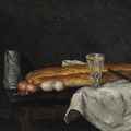 Поль Сезанн - Натюрморт с хлебом и яйцами